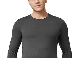 Camiseta termica top long john manga larga para hombre invierno calido frio extremo camisa interior