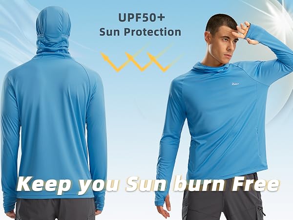 mens sun protection hoodie 