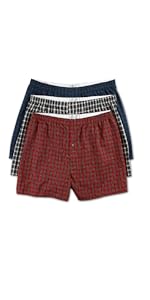 Harbor Bay by DXL Big and Tall 3-Pack Tartan Plaid Woven Boxers