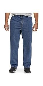 Harbor Bay by DXL Big and Tall Continuous Comfort Stretch Jeans,