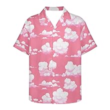 Pink White Cloud Hawaiian Shirt