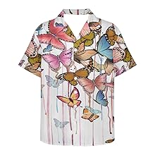 Colorful Butterfly Funky Hawaiian Shirt For Men