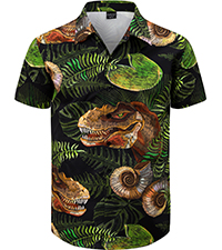 Dinosaur Button Up Shirt Men