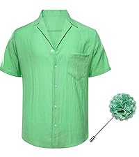 Green Linen Summer Shirt