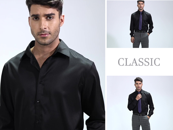 black dress shirt for men