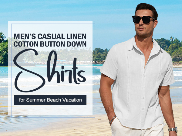 mens summer linen shirts for men beach shirts for men linen shirt men cuban guayabera shirts for men