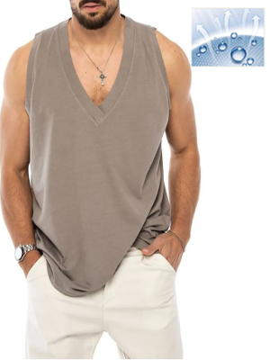 Mens Plain Cool Tank Tops for Men Beach Summer Tanks 