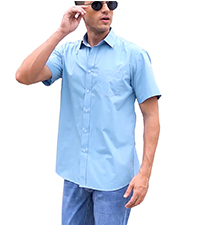 mens short sleeve shirt blue