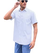 Men''s white dress shirt  mens short sleeve white shirt