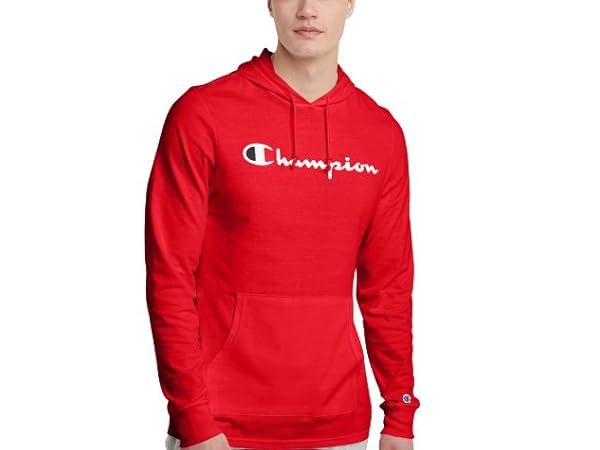 Champion Men''s Hoodie, Cotton Mid-Weight Hooded T-Shirt, Comfortable Men''s Tee