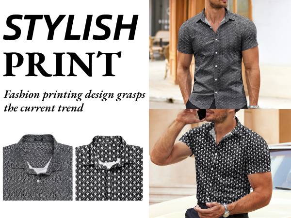 casual print shirt for men