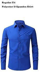 Royal Blue mens dress shirt