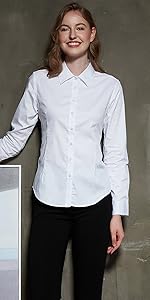 womans button down shirt women button down dress，womens button down shirts long white collared shirt