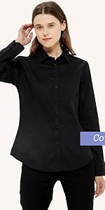 black button down shirt,white shirt button women,womens black button down shirt,sleeve buttons shirt