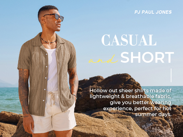  PJ PAUL JONES Men''s Casual Button Down Shirts