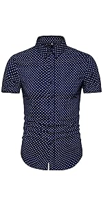 Short Sleeve Printed Dress Shirt