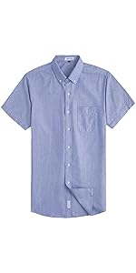 MUSE FATH Men''s Casual Oxford Short Sleeve Shirt