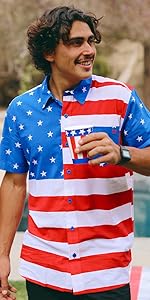 Men''s USA Button Down Shirt Patriotic Lifestyle Product Comparison