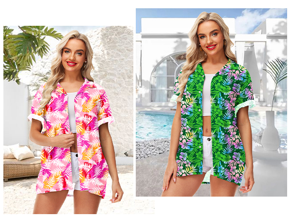 Womens Tropical Hawaiian Shirts