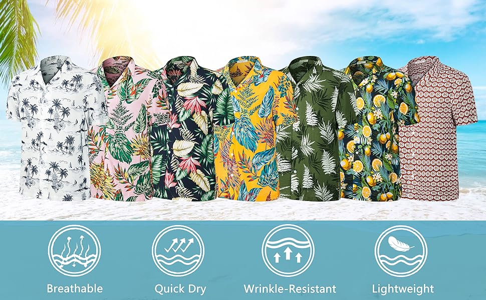 summer colorful polo button down t shirts beach shirts quick dry soft relaxed fit