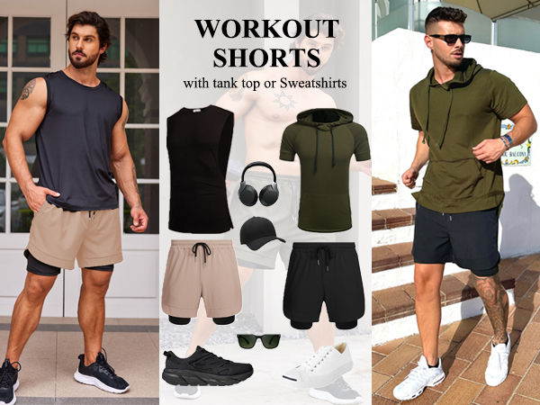 Mens Workout Shorts 7 Inch Quick Dry Gym Shorts gym shorts for men athletic shorts for men 