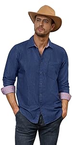 blue denim shirts