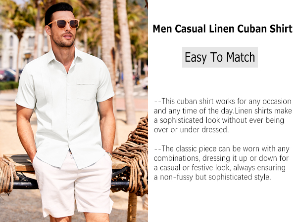 Men Linen Cuban Shirt