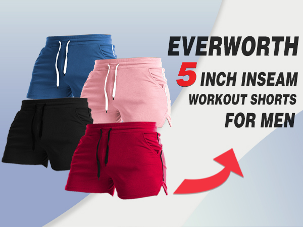 Men workouts gym joggers slim fit shorts