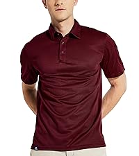 Mens Polo Shirts Short Sleeve Quick Dry Collared Work Golf Hiking Casual