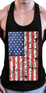 Printed Flag Tank Tops