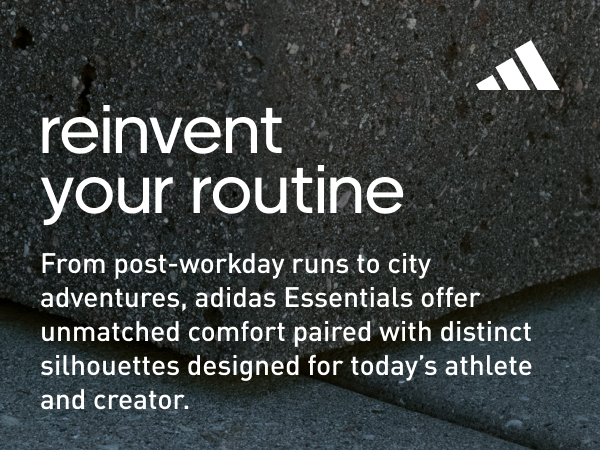 Image of a corner on the background. Text says "Reinvent your routine"