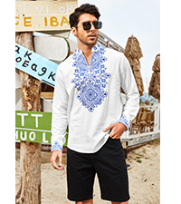 mens cotton henley shirts