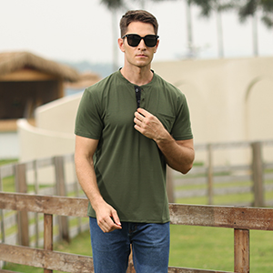 mens short sleeve henley