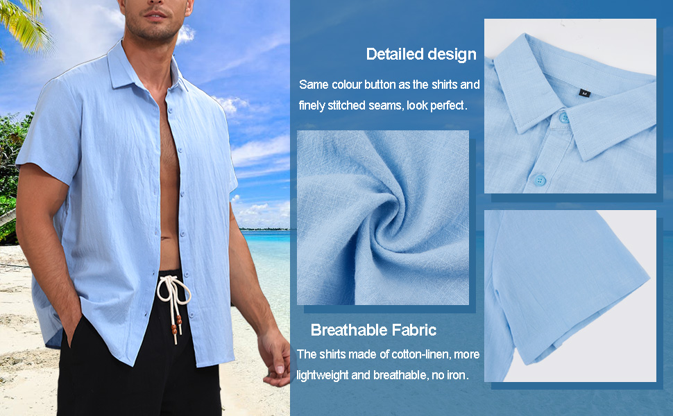 Summer Beach Hawaiian Shirt for Men