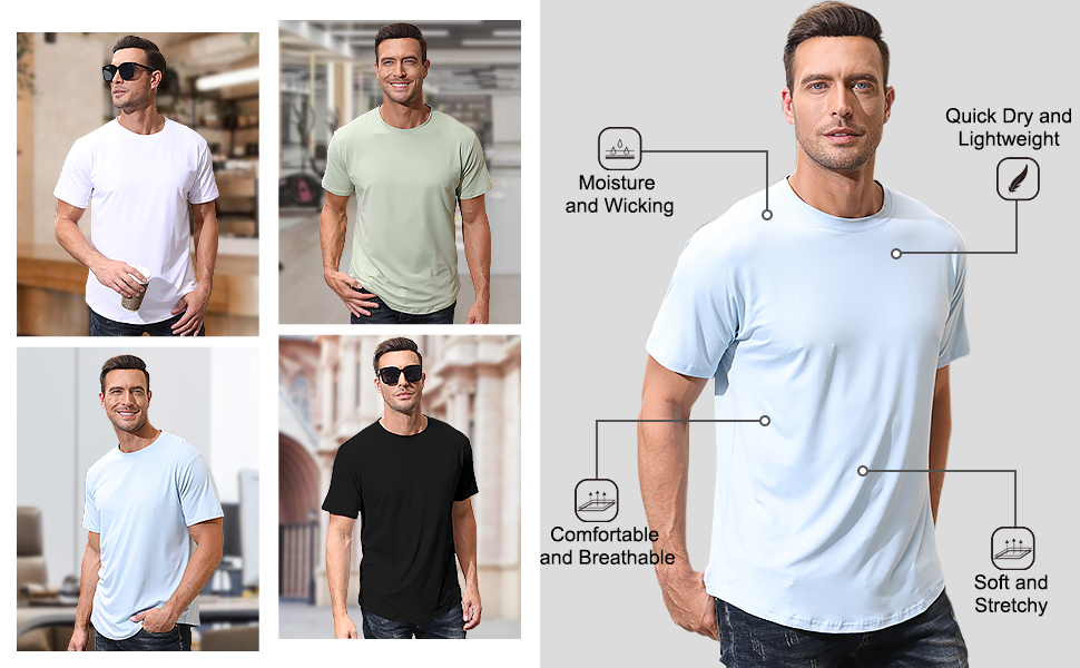 men''s workout shirts short sleeve