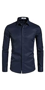 VANCOOG Men’s Long Sleeve Dress Shirts