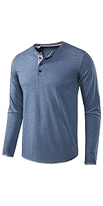 Mens Long Sleeve Henley Shirt