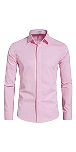 VANCOOG Men’s Long Sleeve Dress Shirts