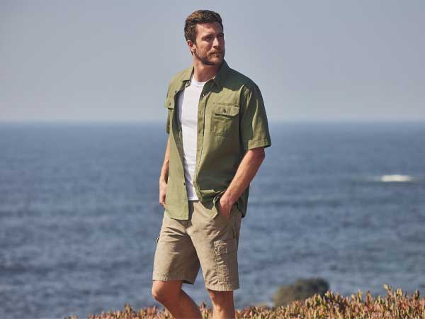 men''s premium twill cargo shorts