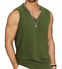 mens v neck tank top