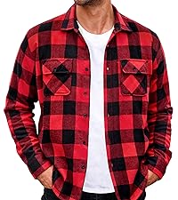 mens lined flannel shirt jacket