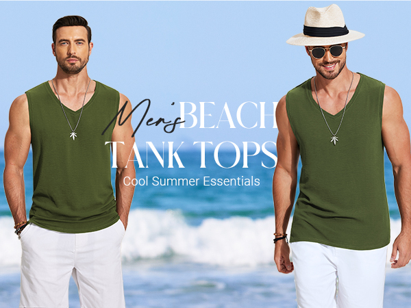 mens beach tank top