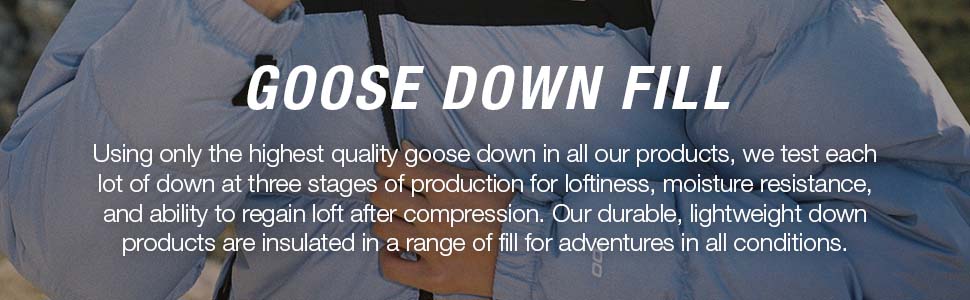 Using the highest quality goose down fill, our products offer superior warmth.