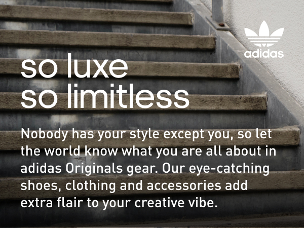 Background image of stairs. Text says "So luxe, so limitless"