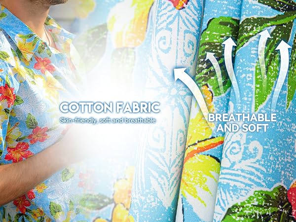 Cotton Hawaiian Shirts for Men