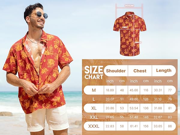 Cotton Hawaiian Shirts for Men