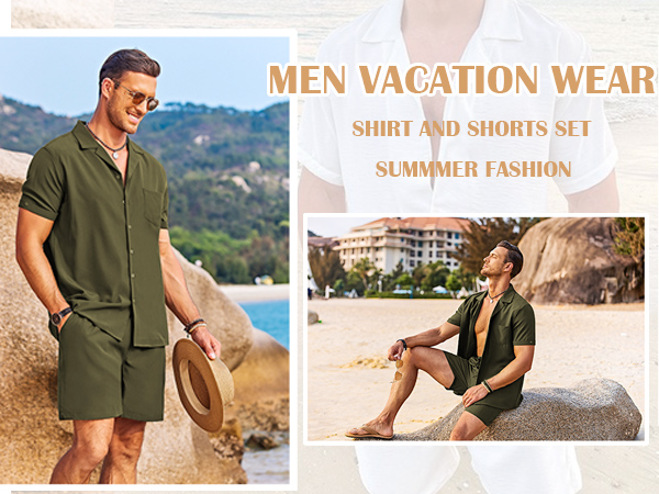 mens beach set outfit