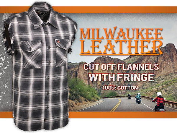 milwaukee leather mens plaid flannel shirts for bikers casual wear flannel button down or button up