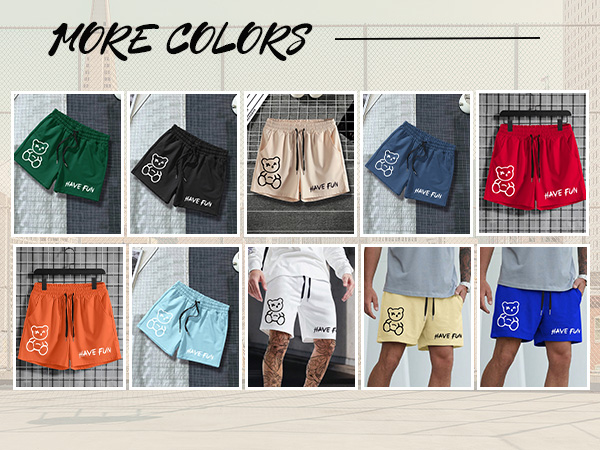 Graphic Shorts Comfy Elastic Drawstring Casual Summer Workout Shorts