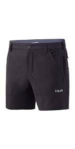 huk low country 6" short fishing short above the knee athletic short huk fishing shorts for men 